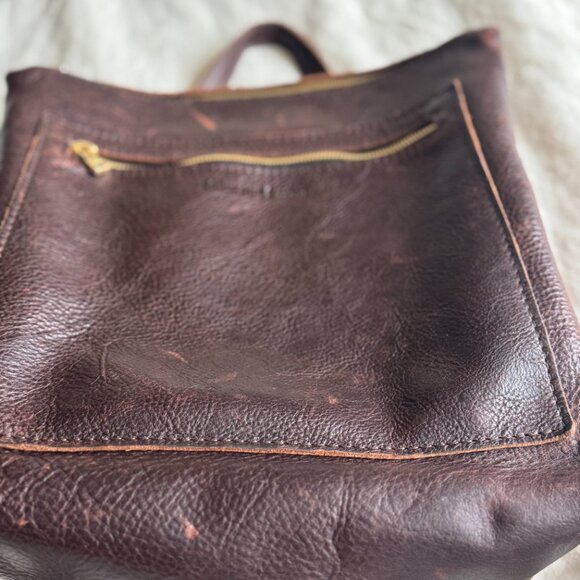 Portland Leather Tote Backpack - Picture 2 of 6